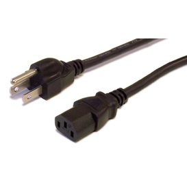 Wall to CPU Power Cord 5-15P to IEC-C13 - 14 AWG, 25ft