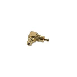 Adaptateur Audio RCA Plaqué Or en Angle Droit