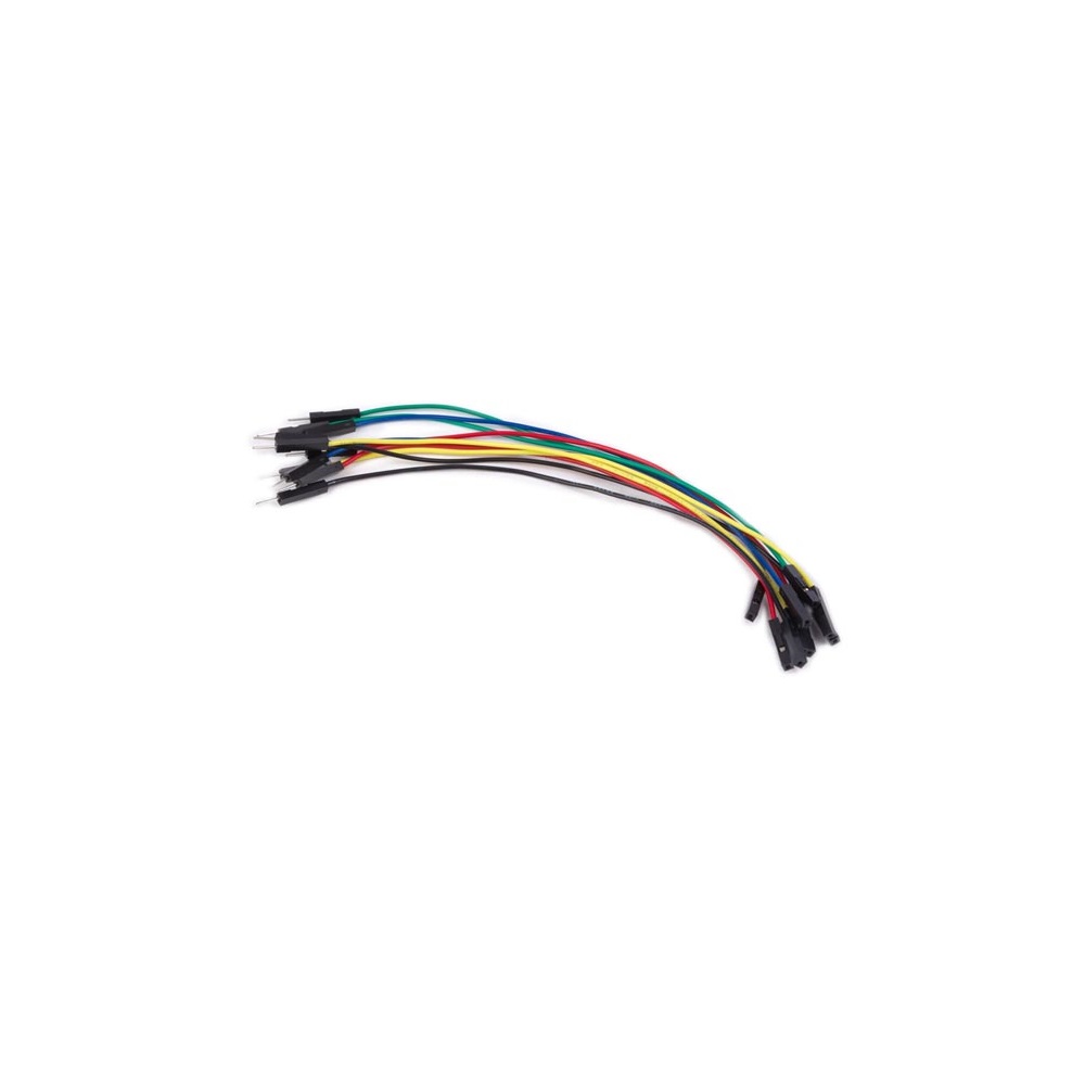 Set of AWG Breadboard Jumper Wires - One Pin Male to Female - 20cm - 10pcs