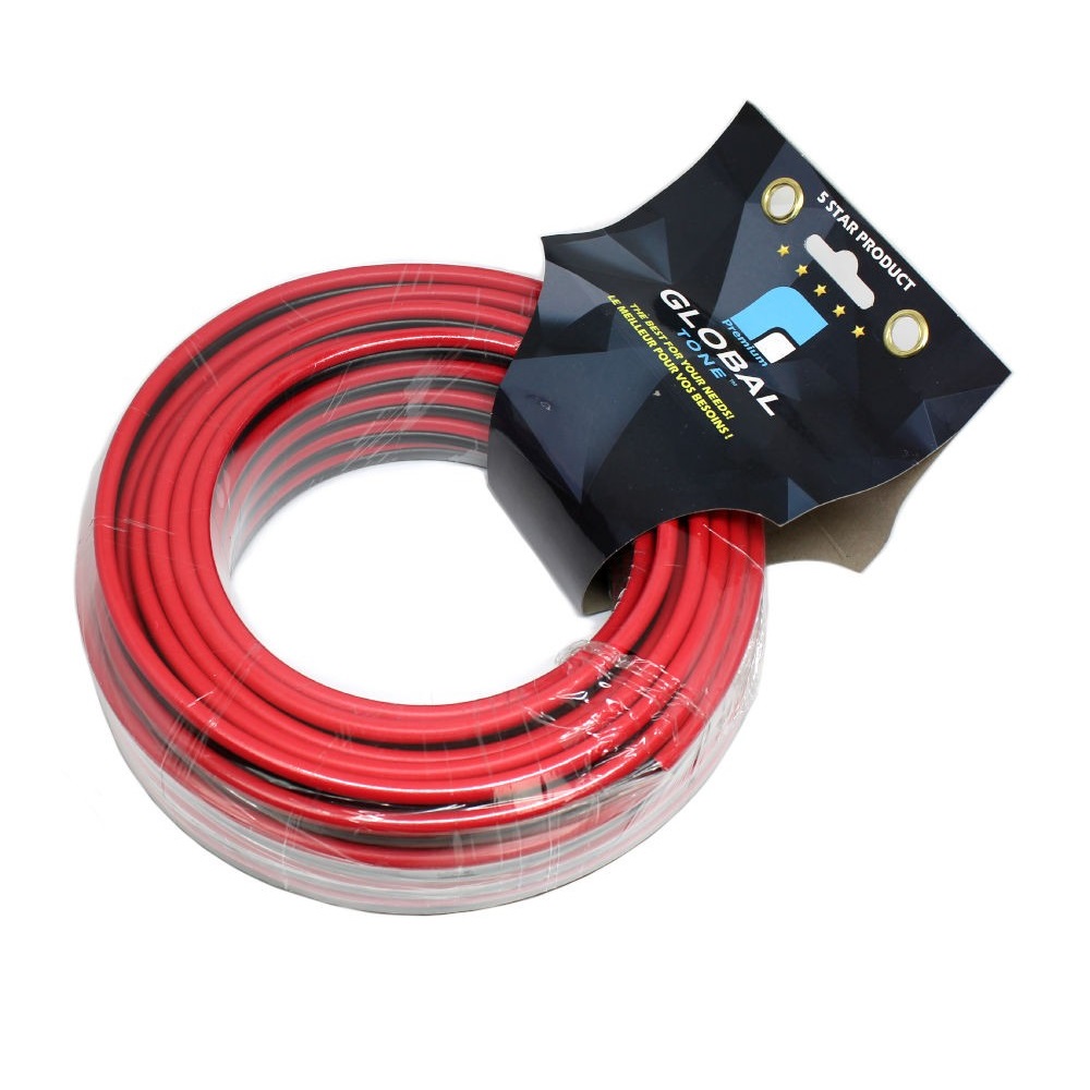 25ft Speaker Wire 10AWG Red/Black Fire Retardant CCA