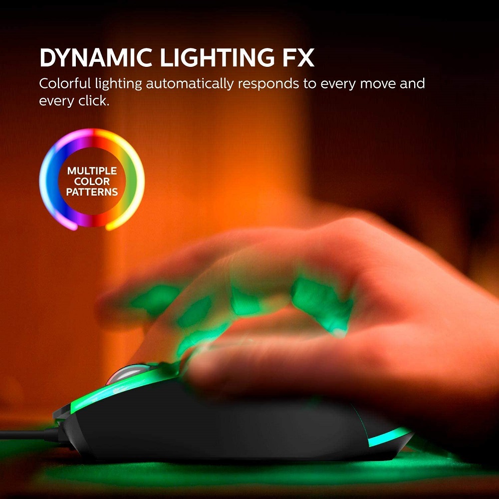 Souris USB Gamer Philips avec Ambiglow RGB FX 1200dpi