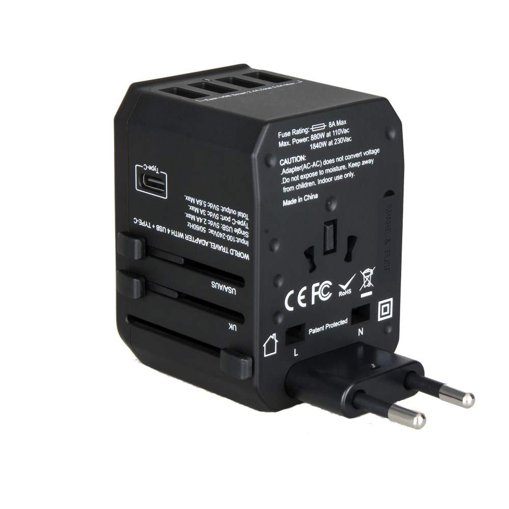 Adaptateur de Voyage Universel 4 Ports USB 5.6A