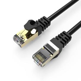 Câble réseau Ethernet Cat7 F/FTP, 600MHz, 10Gbps, RJ45, Noir