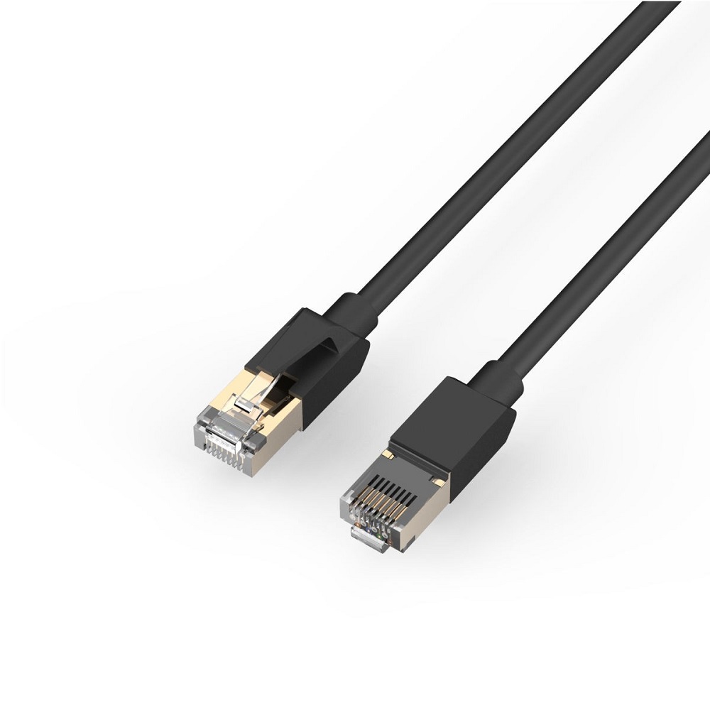 Ethernet Cable Cat8 F/FTP, 2000MHz, 40Gbps, RJ45 Computer Networking Cord, Black
