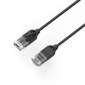 Câble réseau Ethernet Mince Cat6 U/UTP, 250MHz, 1Gbps, RJ45, Noir