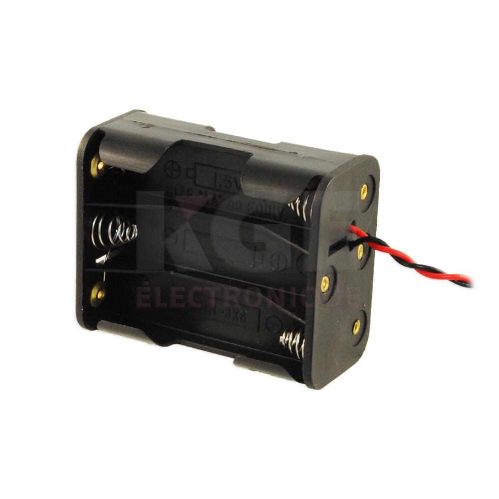 Porte-Batteries pour 6 Batteries AA avec Connexion Standard