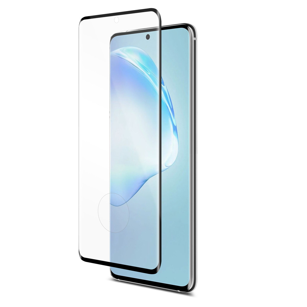 Protecteur D'écran en Verre Courbé 3D avec Plateau D'installation Compatible avec le Capteur D'empreintes pour Samsung Galaxy S20 Ultra