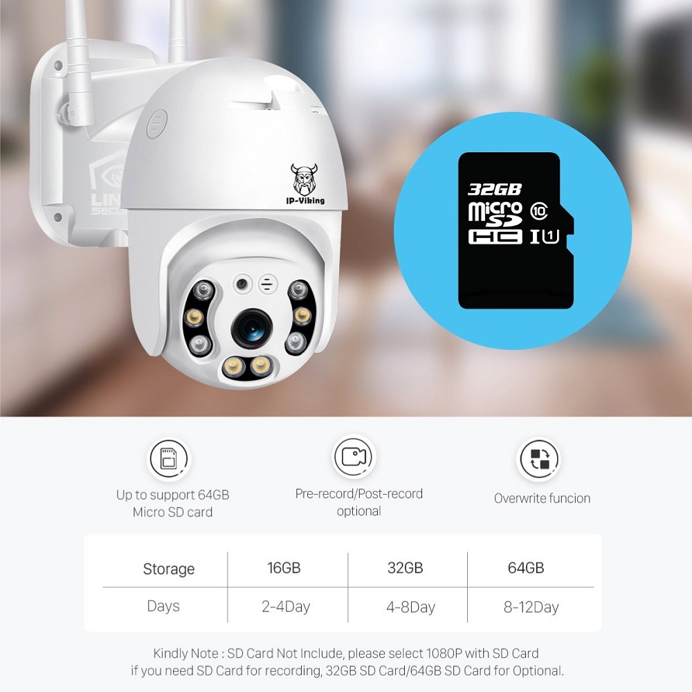 Wireless outdoor camera store with sd card