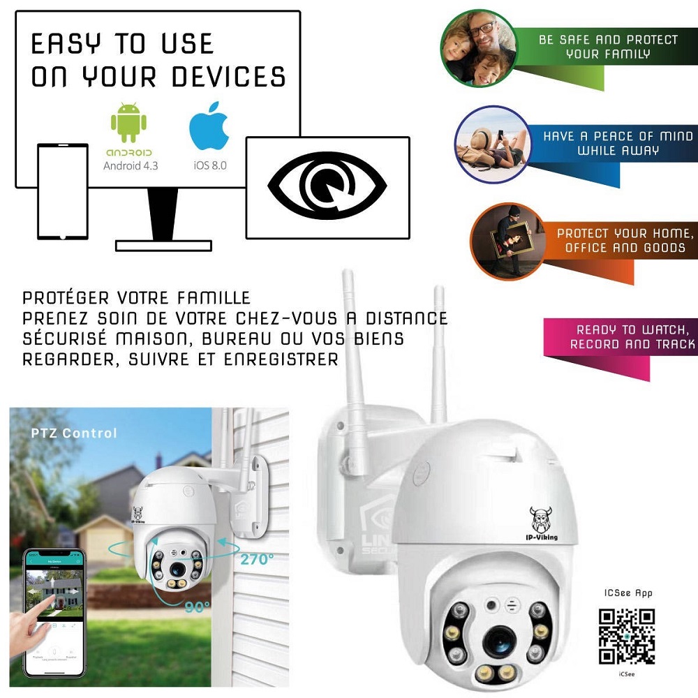 Outdoor IP Security Camera Wi Fi Micro SD Card Infrared Night