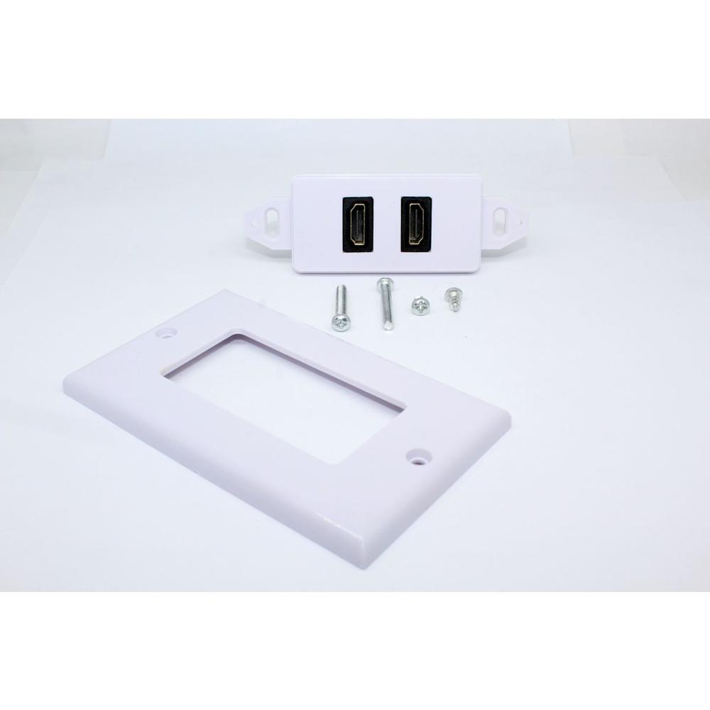 Plaque Murale HDMI Double