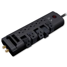 Barre de Surtension 10 Prises - Fil de 8' 2880 joules