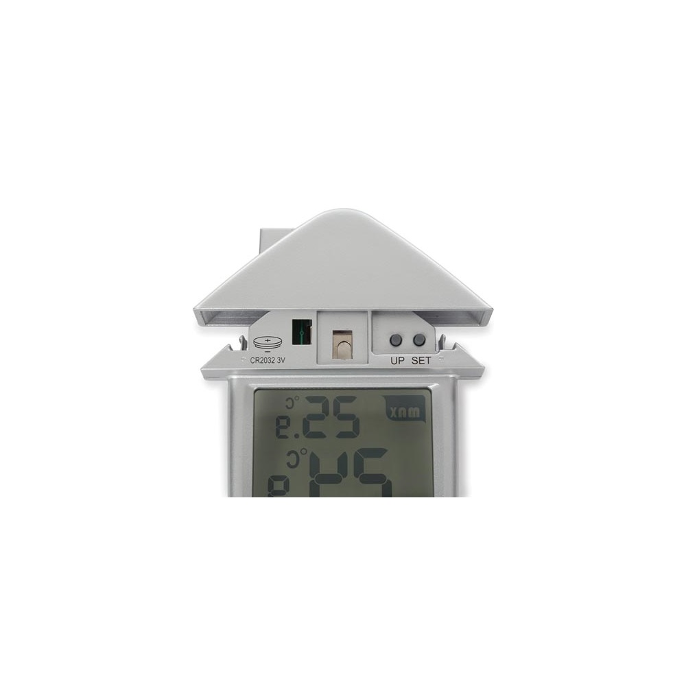 Thermomètre de Fenêtre Transparent avec Indications Min/Max