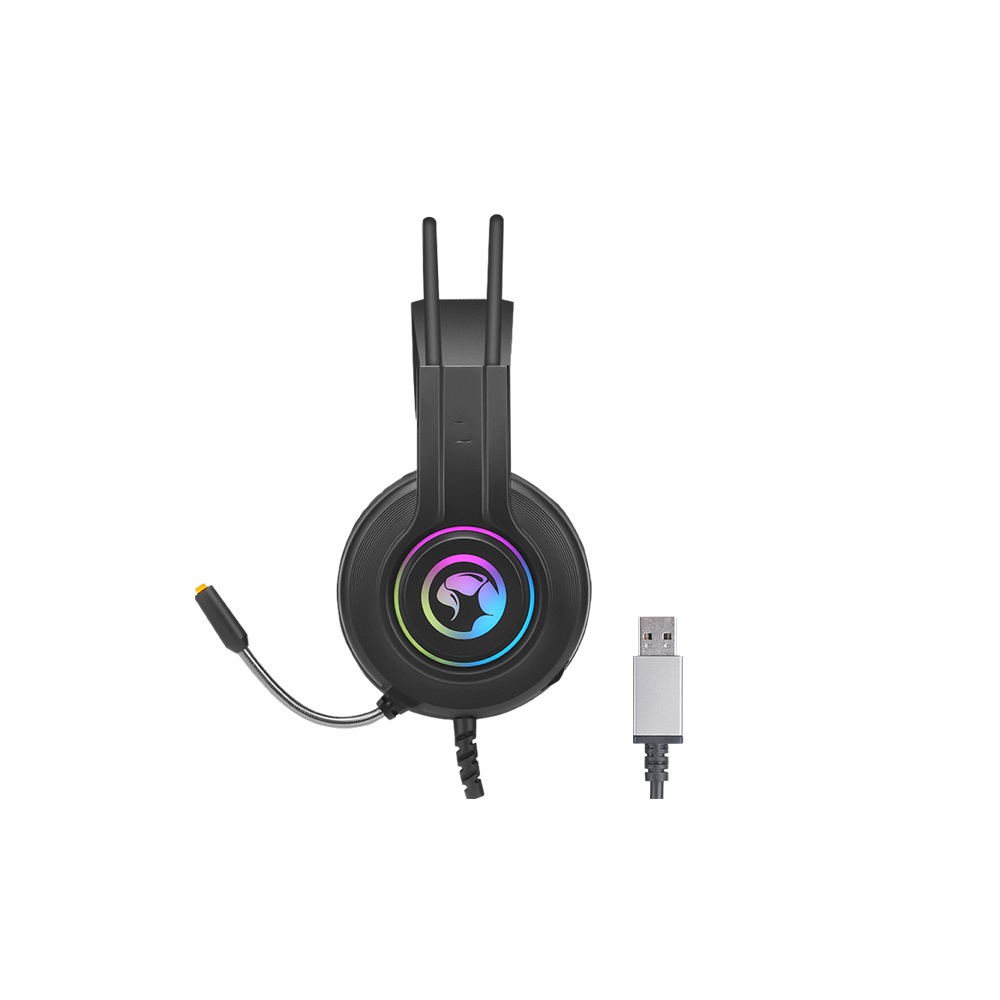 Casque Gamer USB Stéréo DEL Rainbow Marvo HG8935