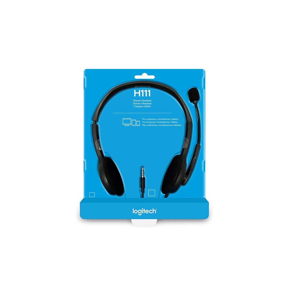 Logitech headset with mic h111 store