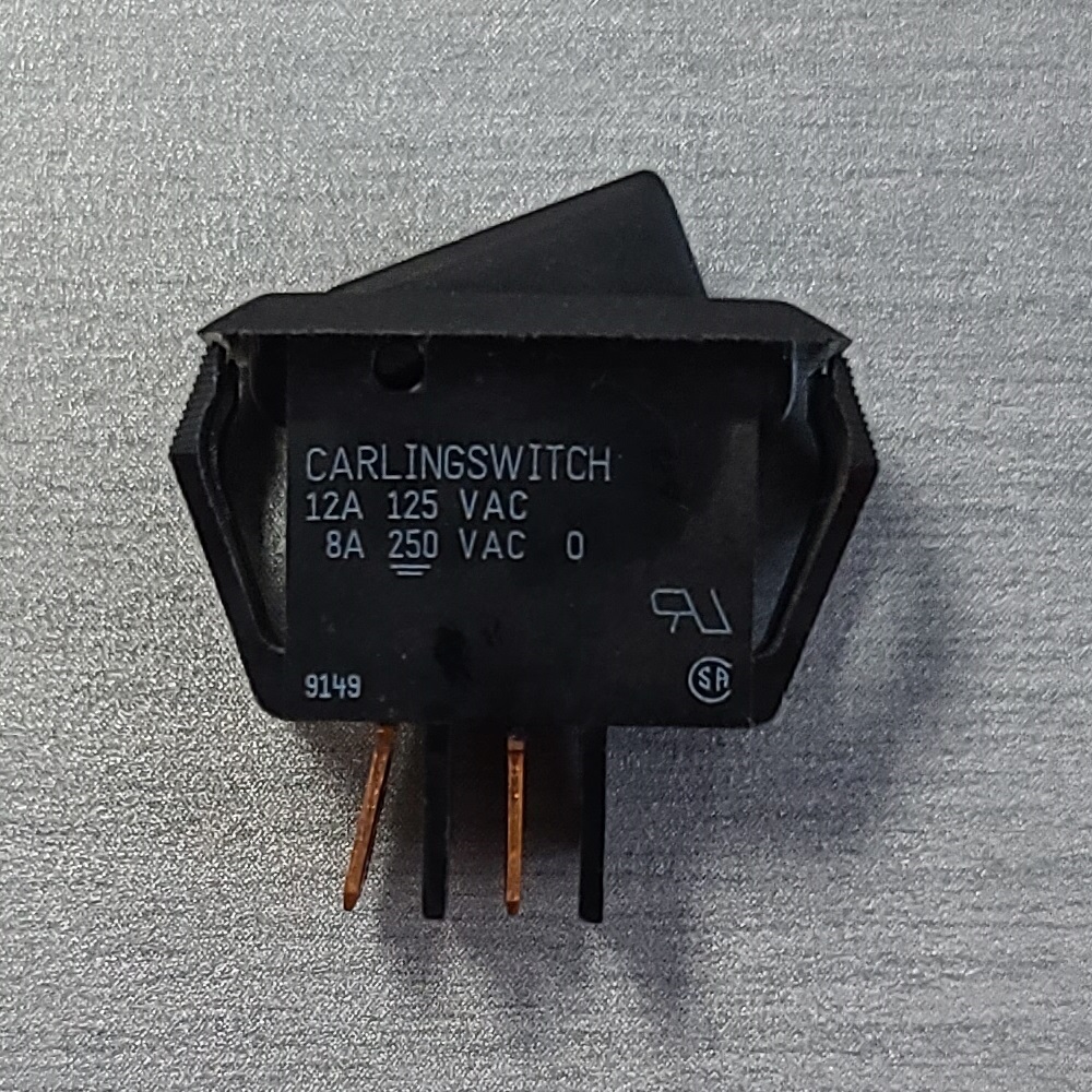 Interrupteur à Bascule SPST 12A 250V Noir Panneau de Montage