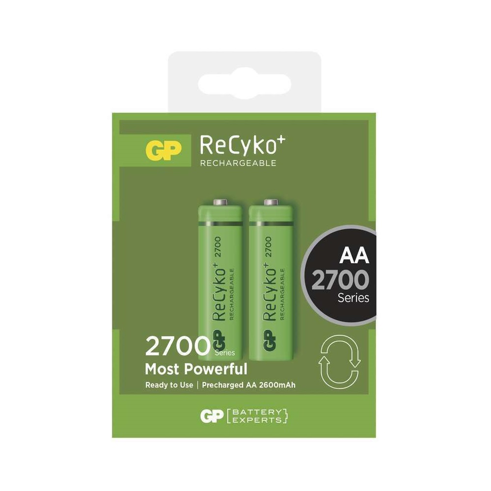 2-Pack 2700mAh Ni-MH AA Batteries