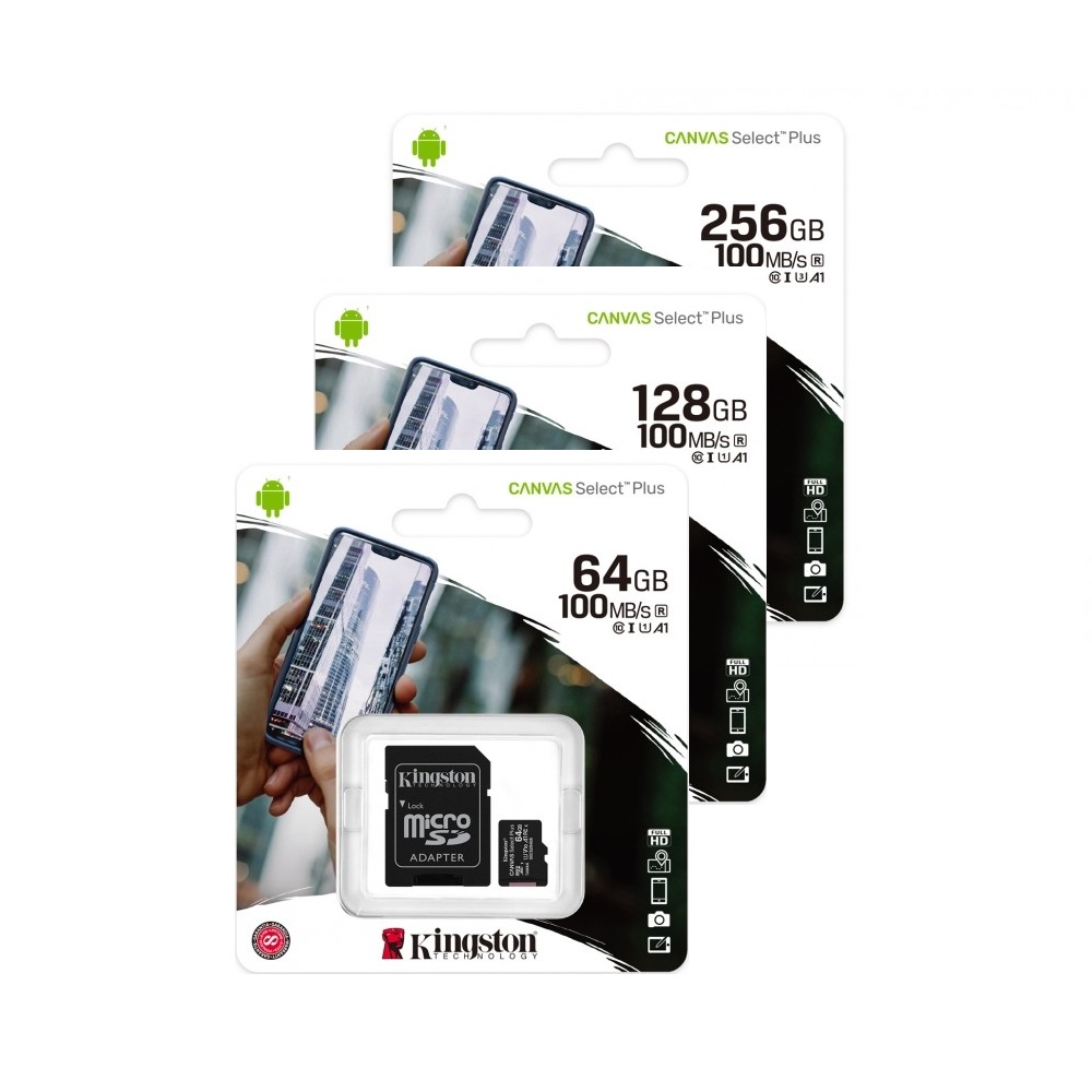 Canvas Select Plus Micro SD (SDHC or SDXC) Card U1, V10, A1, 100MB/s R, 10MB/s W