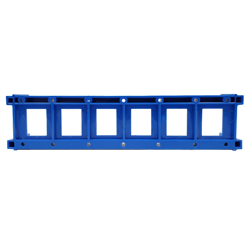 Plaque de Montage Keystone 6 Ports BIX - Bleu