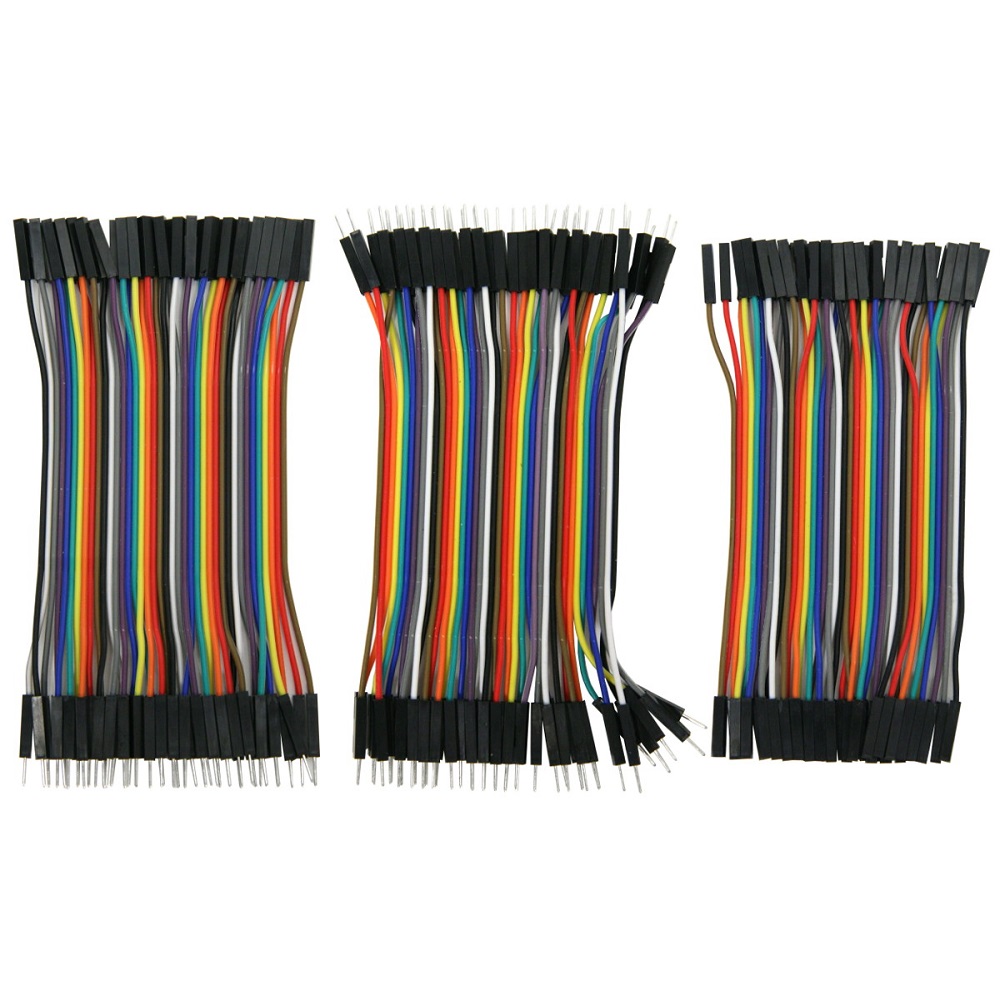 Set of AWG Breadboard Jumper Wires - 10x One Pin - 10cm