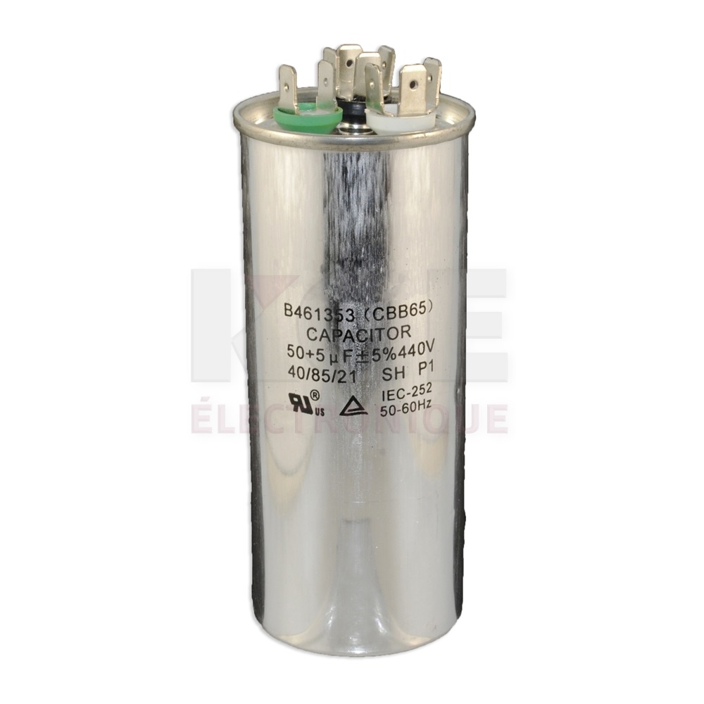 370V AC Motor Run Capacitor Double 3 terminals