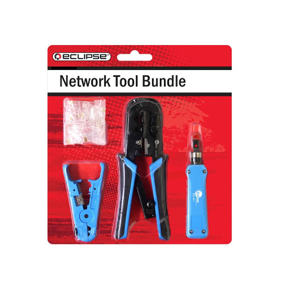 Ensemble d'Outils de Réseau pour le Dénudage, le Sertissage et le Poinçonnage de Fils Téléphoniques, de Fils d'Alarme, de Fils Électriques SPT et de Fils Modulaires