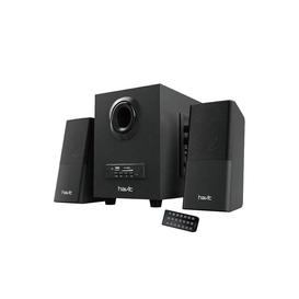 Subwoofer Stéréo 2.1 Canaux Multifonction Hi-Fi 3,5 mm + Bluetooth, Système de Haut-Parleurs Alimenté par USB 16W RMS avec Télécommande