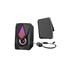 2.0pcs RGB Light 3.5mm Plug + USB Powered Stereo Computer Gaming Speaker Black