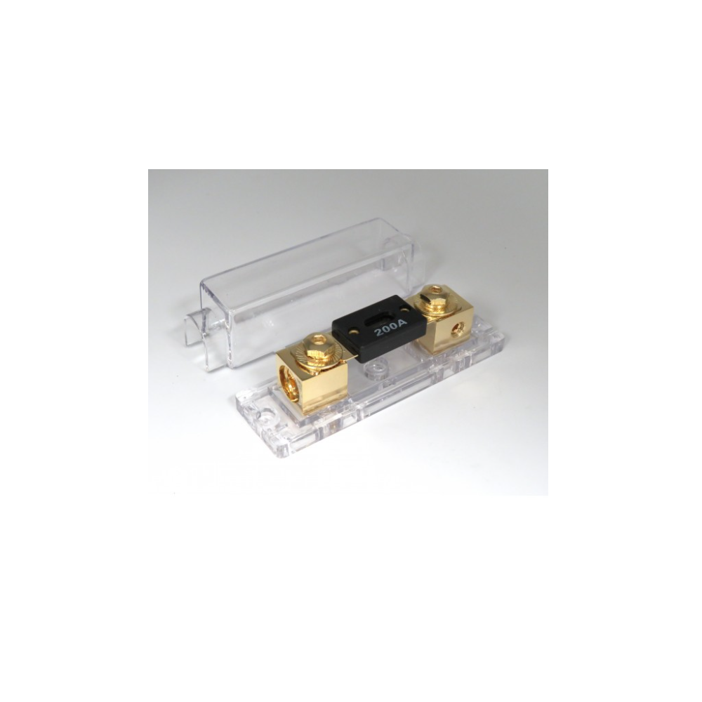Gold-Plated ANL Fuse holder with Fuse 1x0GA In to Out
