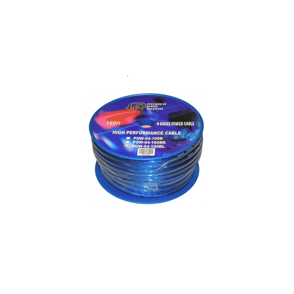 4GA 100FT Flexible Power Wire Black