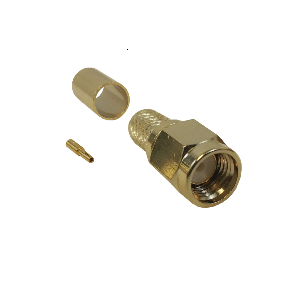 Connecteur à sertir mâle à polarité inversée SMA pour LMR-240 50 Ohm