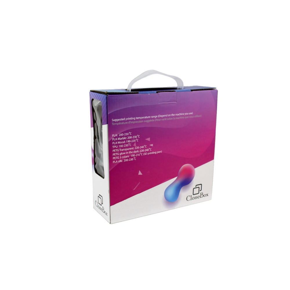 CloneBox Filament PLA imprimante 3D 1kg Marbre