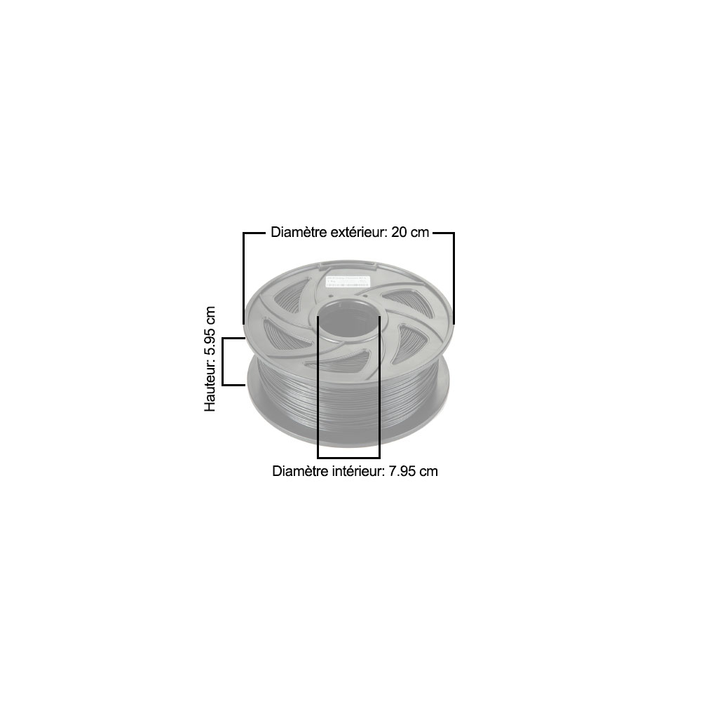 CloneBox Filament PLA imprimante 3D 1kg Marbre