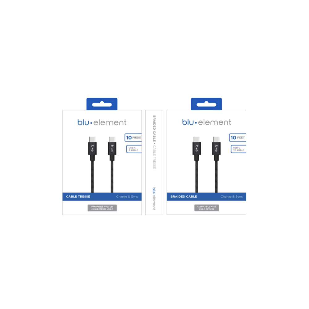 USB-C to USB-C Braided Cable 10ft