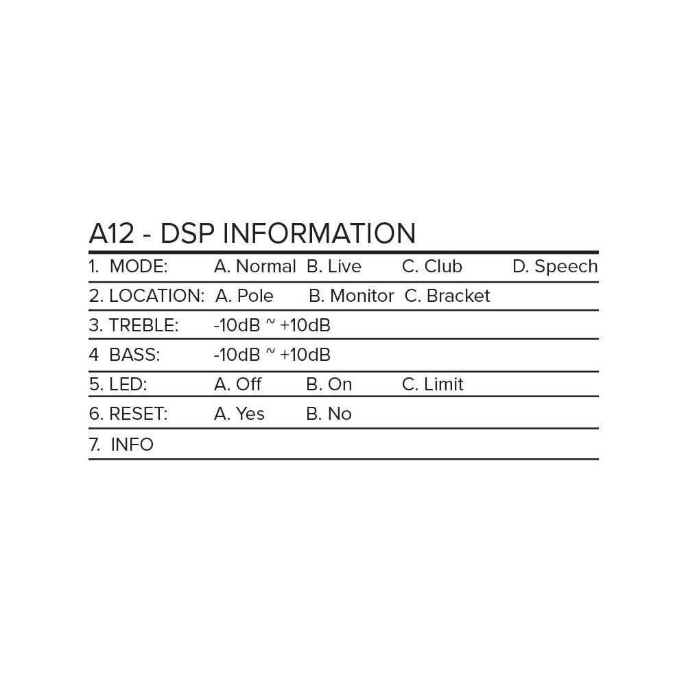 Loudspeaker AVANTE A12 AVAA12 1200W