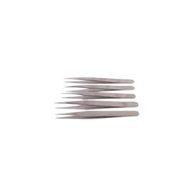 Paquet de cinq pinces de précision en acier inoxydable