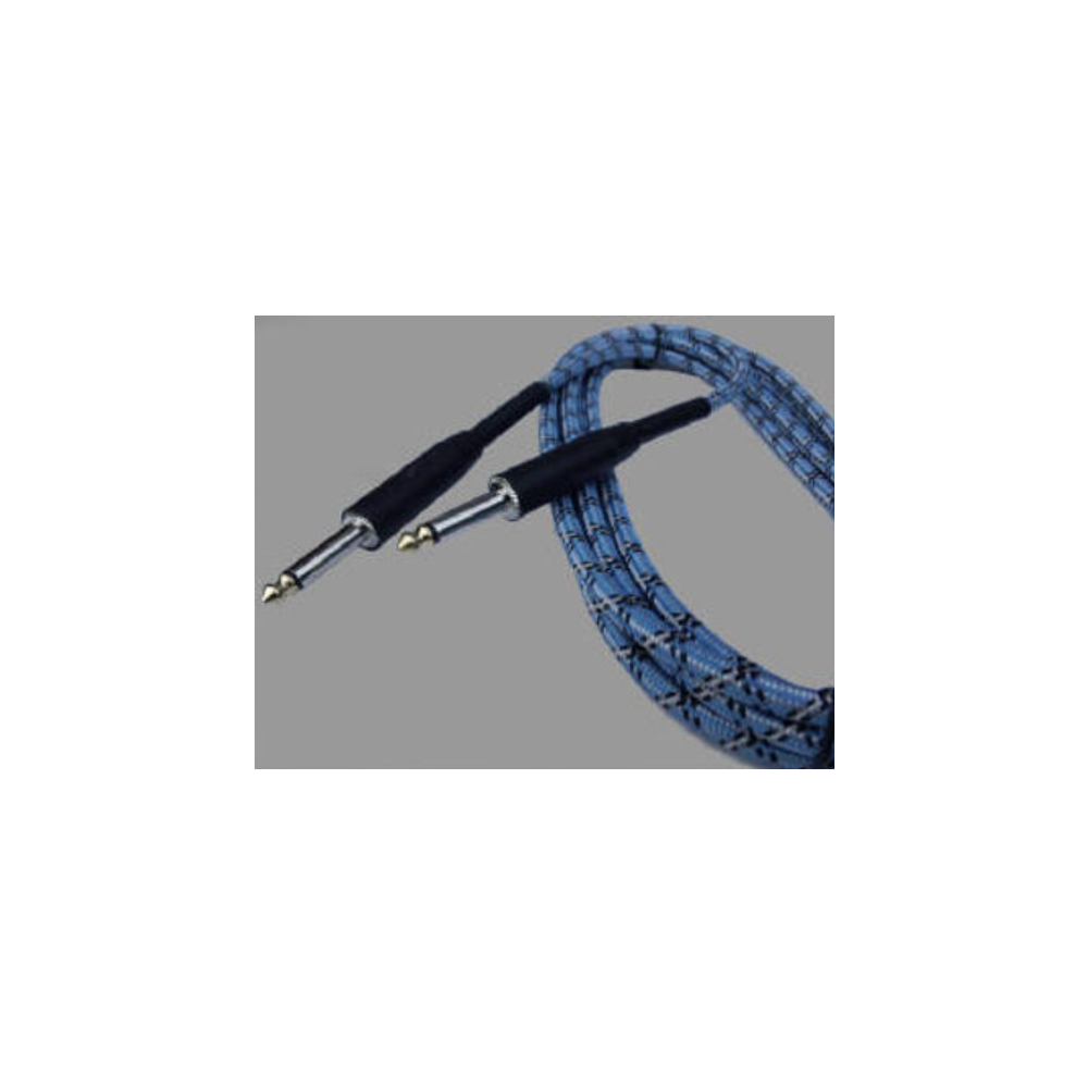 Blue 1/4 M/M MONO cable, 20 feet