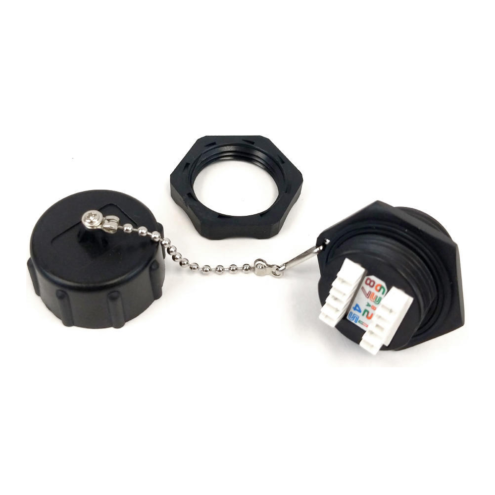 Femelle RJ45 blindée pour boitier - CAT6 - poinçon 110  - Étanche IP68