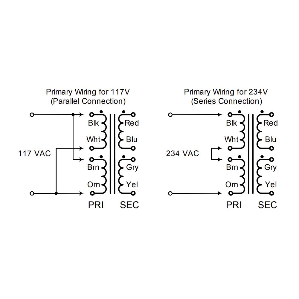 110-220 to 12.6VCT  1A Transformer (12.6VA)