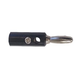 Banana Plug Screw Connection with Hole - Black