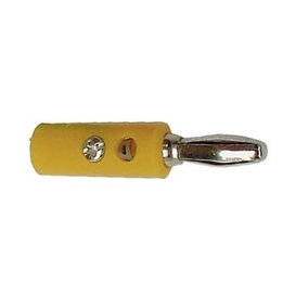 Banana Plug Screw Connection with Hole - Yellow