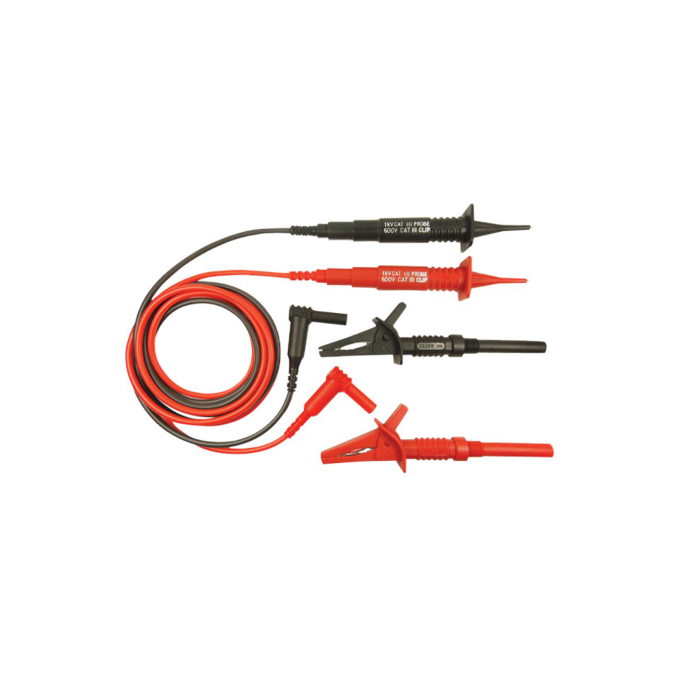 Test Lead Set With Screw Fit Croc Clips