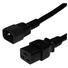 14AWG 15A 250V 6ft IEC C14 to IEC C19 Black Power Cable SJT