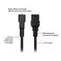 14AWG 15A 250V 6ft IEC C14 to IEC C19 Black Power Cable SJT