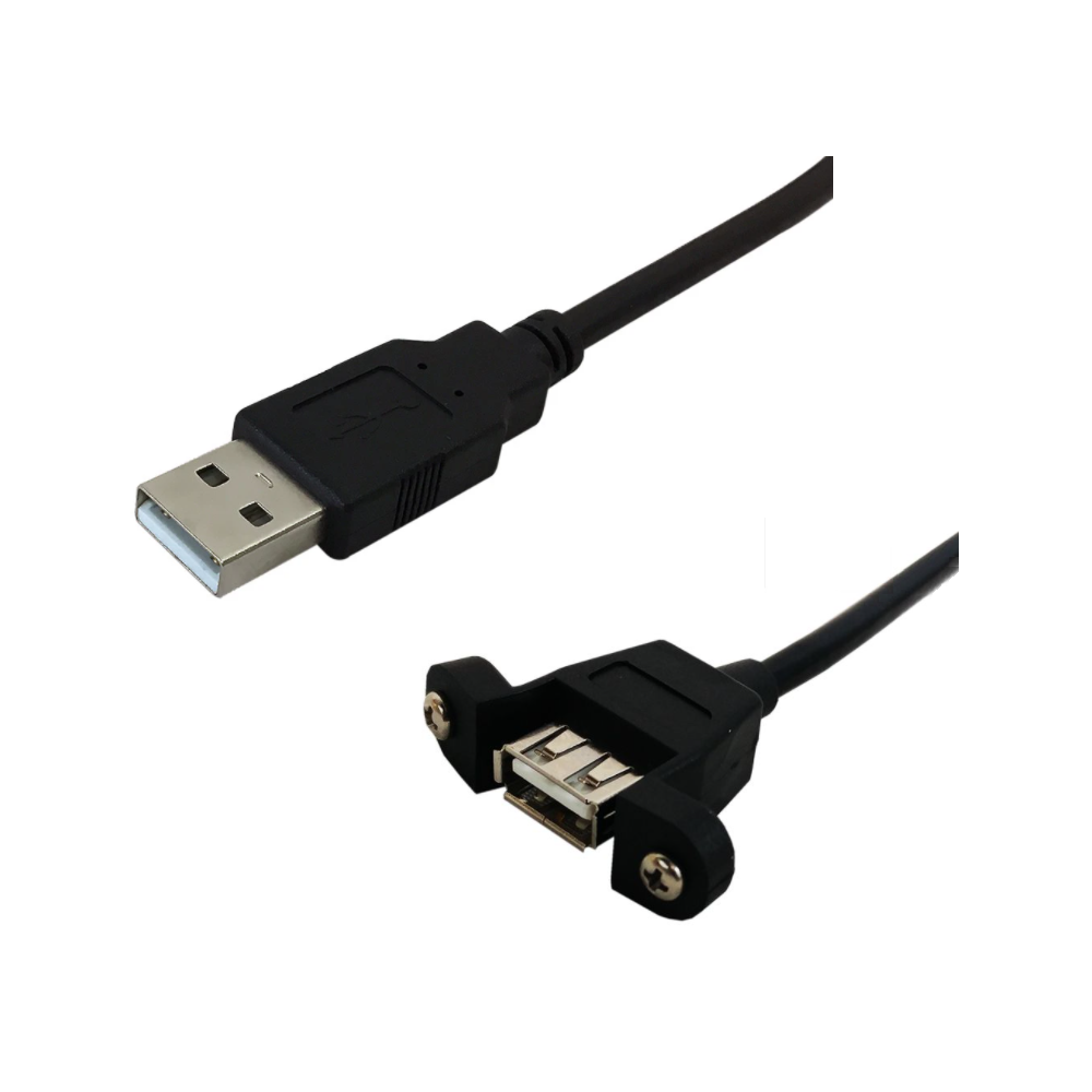 Câble haut débit vissable 6 pouces USB 2.0 mâle vers USB 2.0 femelle