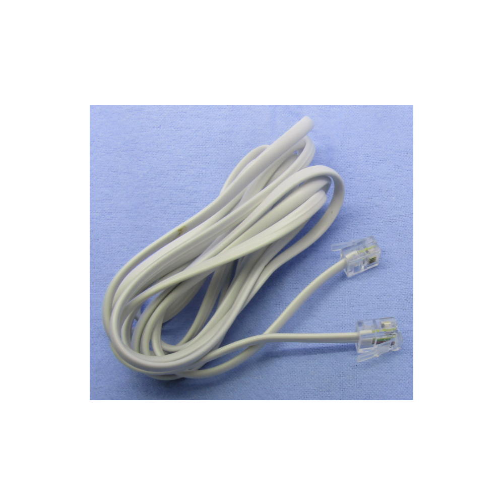 6-conductor White Telephone Wire 25'