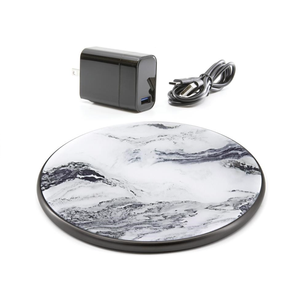 iQ Wireless Charging Stand Printed White Marble