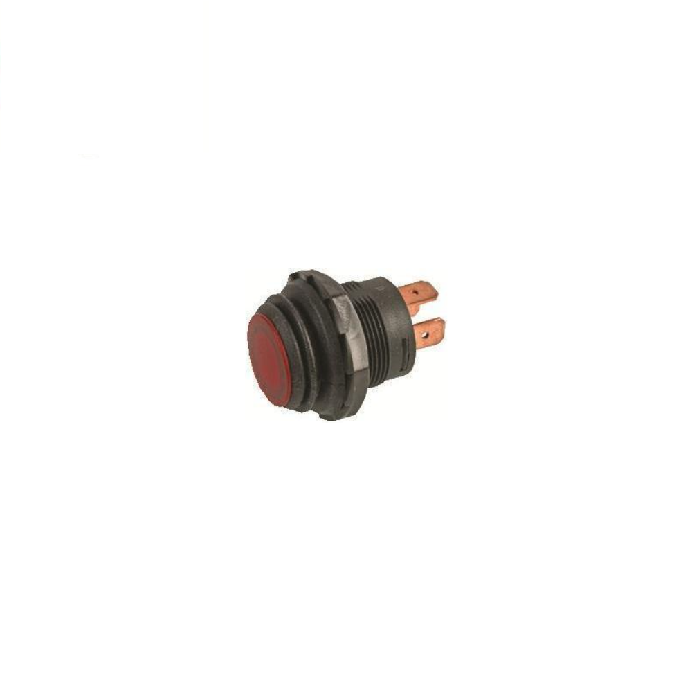 Round Pushbutton Switch 22mm SPST Off-(On) Red