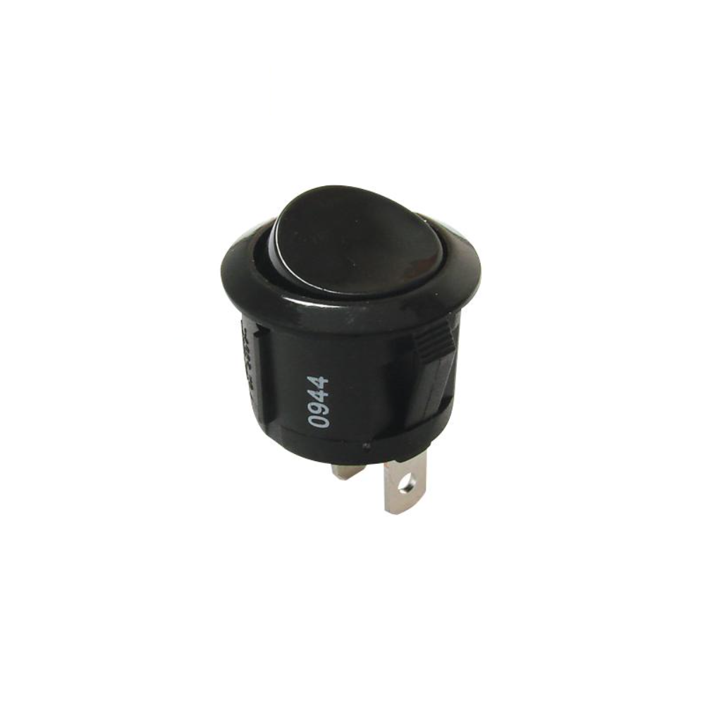 Rocker Switch SPST Off-On Black Panel Mount 10A
