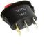 Rocker Switch Illuminated SPST Off-On Transparent Red Panel Mount 10A