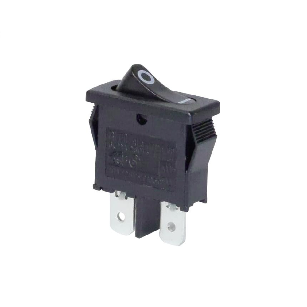 Rocker Switch SPST On-Off Black Panel Mount 10A